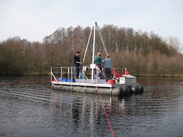 Bohrung auf dem Eversener See